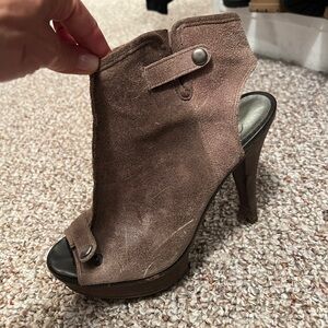 High heel booties